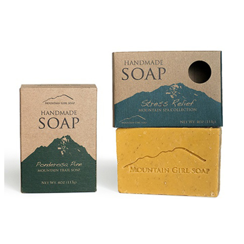 Handmade square paper soap packaging box
