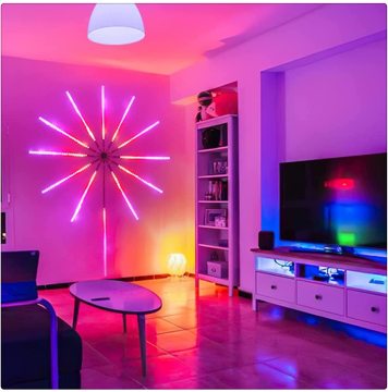 音楽ライト花火LEDライト-195LED DREAM COLOR FIREWORKライトリモコンと高音楽感受性サウンドコントロール