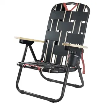 Sequoia Folding Backpack 5 Recline Position Camping Black Obsidian Beach Chair