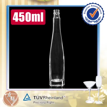 High quality custom 450ml clear glass liqueur glass bottles