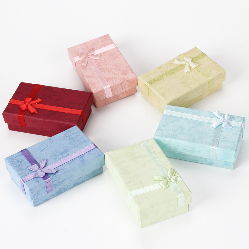 Special Paper Jewelry Box with Ribbon for Anniversaries and Weddings