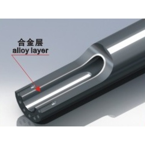 בורג וחבית דו מתכתי למכונת הזרקה