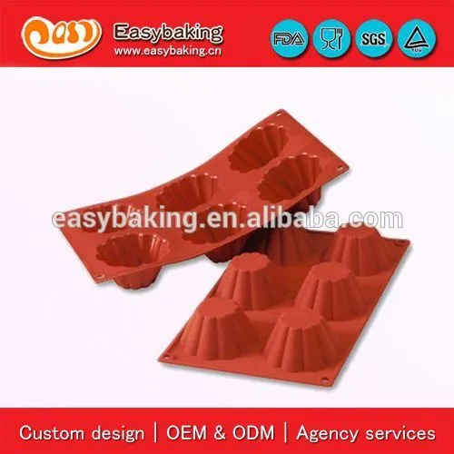 6 Cavities briochette mould silicon bakeware cake baking pans