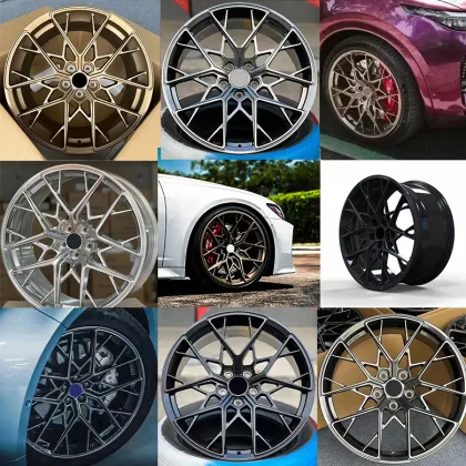Silvery Bronze Gold Alloy Wheel 1 Piece Forged Car Wheels for BMW M2/M3/M340i & Audi Mercedes-Benz HRE Wheels F10
