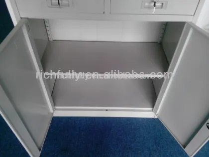 Office Cole steel filing cabinets with glass door