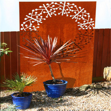 Schermi decorativi in ​​metallo a parete del giardino