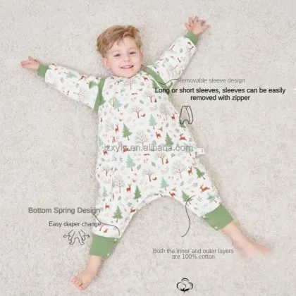 Autumn Winter Thickened Cotton Pajamas and Sleepwear for Toddlers