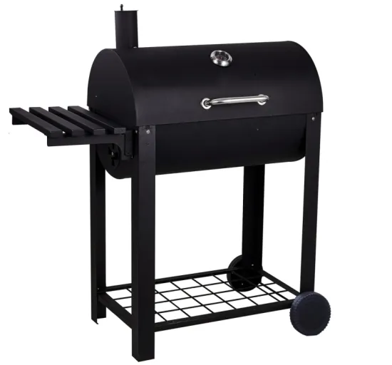 High Quality Outdoor Cooking Barbecue Barrel Charcoal BBQ Grill Smoker with Chimney