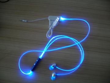 Visible Lighting Earphone LED USB Mic