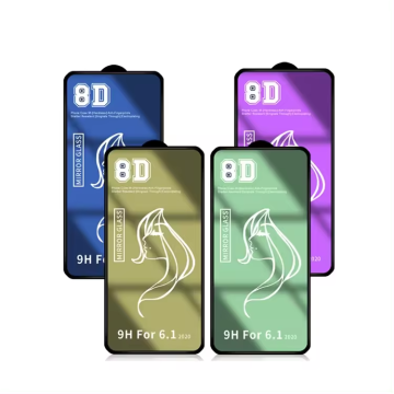  Luxury Colorful 8D Mirror Tempered Glass Screen Protector for iPhone 11/12/13/14/15 Pro Max 