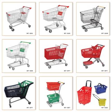 Useful American metal supermarket shopping cart