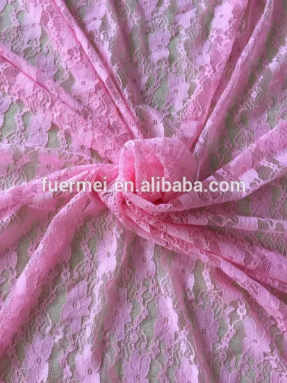 pink flower fabric laces for french