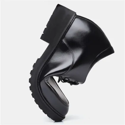 Height increasing 11 cm men leather shoes