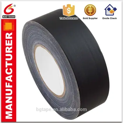 Matte Black Rubber Glue Gaffer Tape