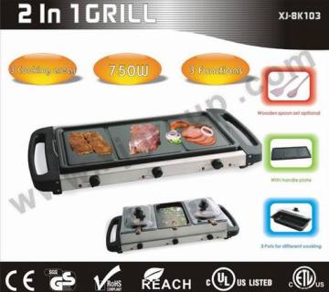 3 in 1 raclette grill for party