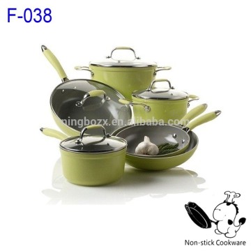 forged frypan induction cookware colorful stainless steel handle first horse cookware set