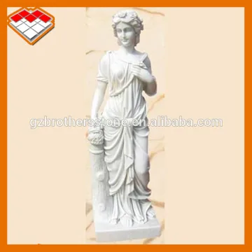 beautiful woman statue in short hair with cloth