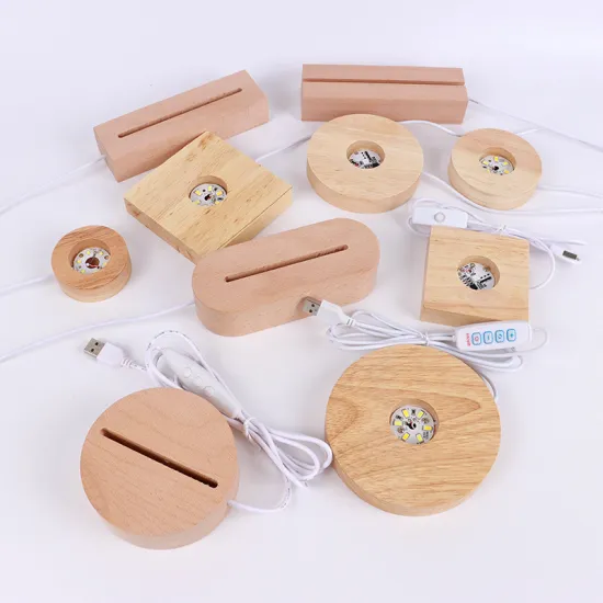Factory Direct LED Acrylic 3D Night Light with Custom Wood Base