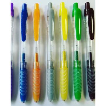 retractable gel pen with double molding grip