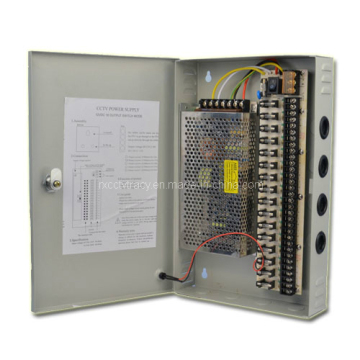 Power Supply 12V DC 15.0A 16 CH Surveillance Power Supply Box (RX-PS160-16C)