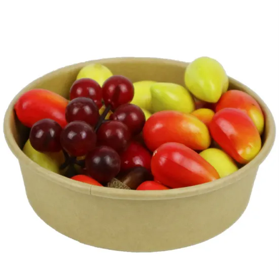 Disposable kraft paper takeaway salad bowl food containers