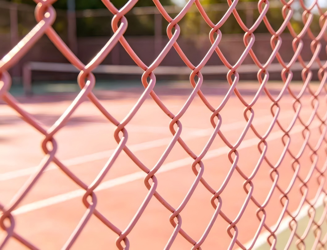 pink chian link mesh
