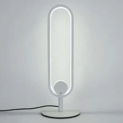 White Oval Girl's Vertical Study Lamp Table Lamp