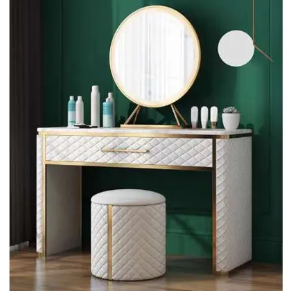 Antique European and American Style White Dressing Table Styling Chair for Sale