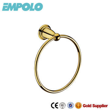 Antique Golden Brass Towel Ring Bathroom Accessories China Manufacturer 916 02