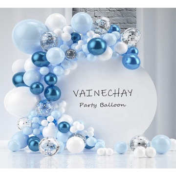 White Blue Balloons Garland Arch Kit For Wedding Birthday Baby Shower Party Balloon Background Decoration