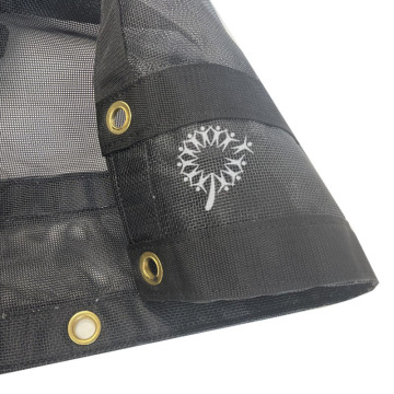 Custom 7x15 นิ้ว 22oz Vinyl Mesh Tarp สำหรับรถดั๊ม
