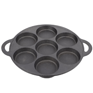 7-Hole Nonstick Cast Iron Cookware for Muffins, Cakes, Takoyaki & More