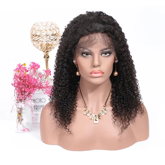 4*4 Human Lace Closure Wig Brazilian Virgin Human Hair Lace Wigs With Baby Hair Kinky Curly