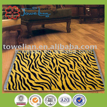 100%cotton jacquard tiger-stripe bath mat