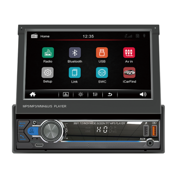 Single Din 7" Car Stereo with USB, Bluetooth, Mirror Link, Touchscreen and Camera