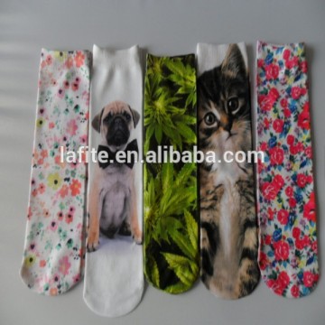 New 3D printed rainbow color arrival fashion cheap price plain animal socks
