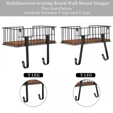 Wall Mounted Iron Accessories Hanger with Shelf