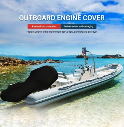 Marine Motor Engine Cover: Heavy Duty Durable Trailerable Full Outboard Boat Canvas Cover