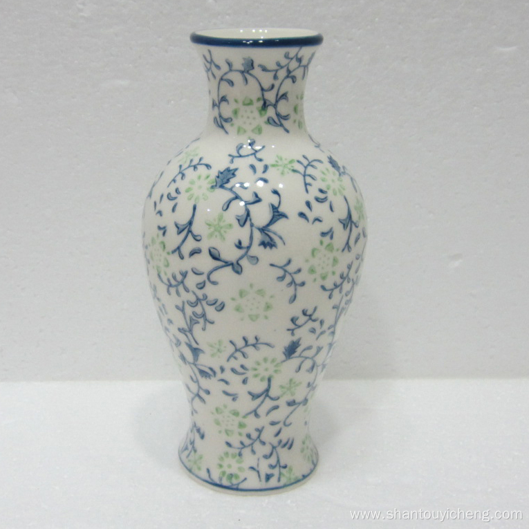 Hand painted ceramic table decoration vase and jar