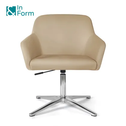 PU Leather Swivel Lifting Armchair for VIP Guests and Business Offices