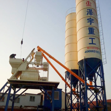 stationary concrete mixing plant