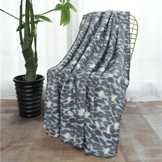 Super soft washed customized travel polar fleece blanket for plane