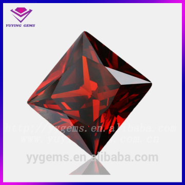 Wholesale Square Cut Cubic Zirconia Stone Dark Garnet AAA CZ Gems