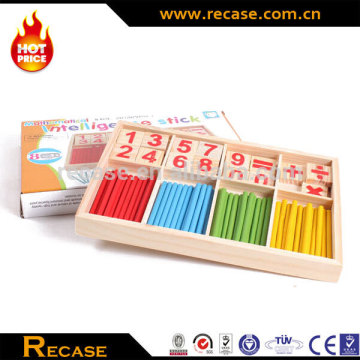 Wooden educational wooden math counting sticks