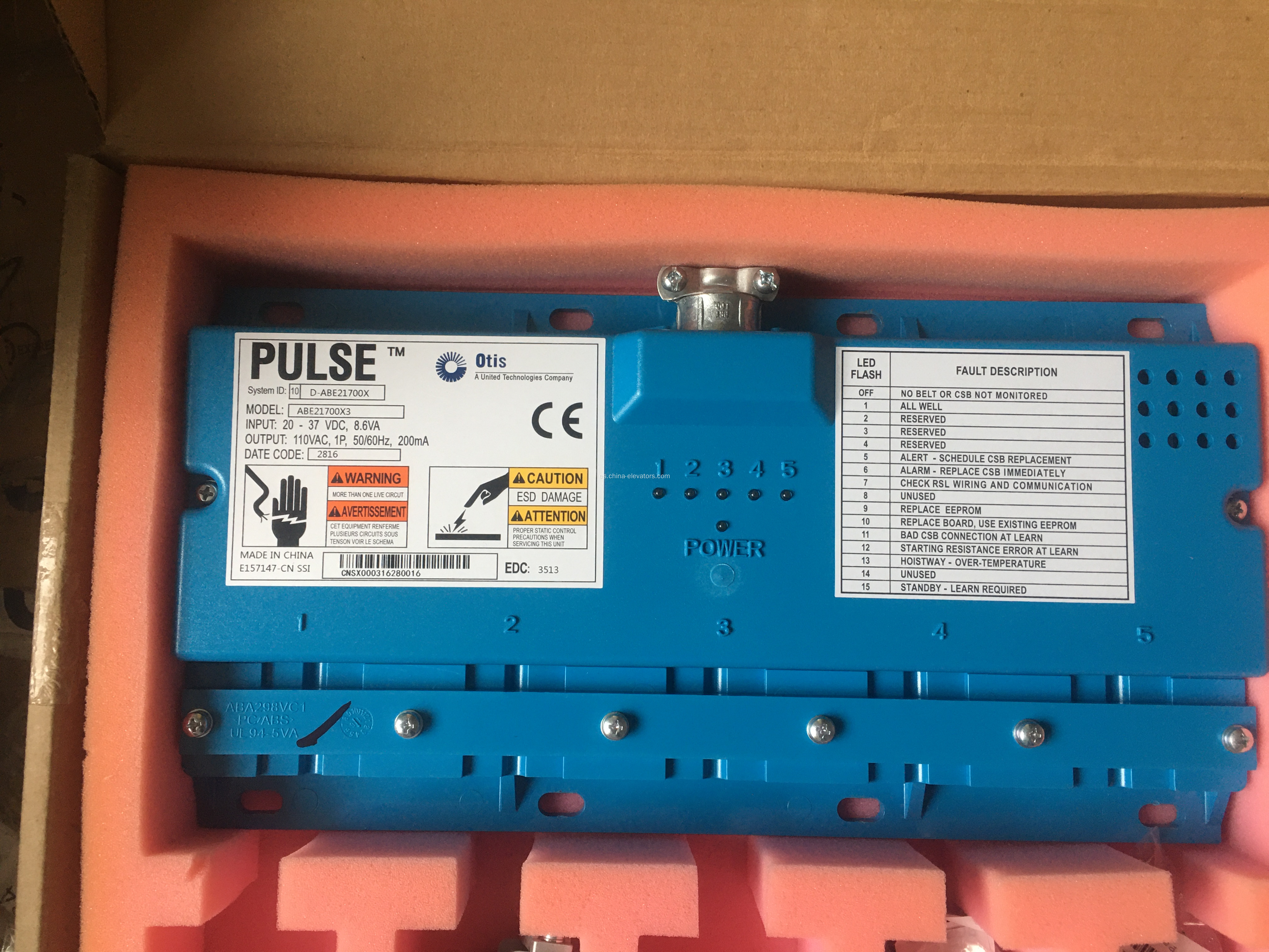 Sistemas de monitoreo de correa de acero ABE21700X3 para ascensores OTIS