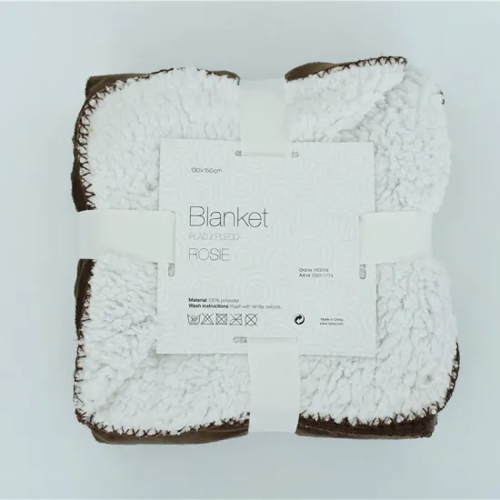 Thick mink Flannel fleece bed blanket Double Layer Sherpa Blanket