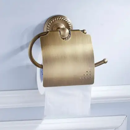 Brass European style bathroom antique color toilet paper towel holder pumping toilet tissue box toilet