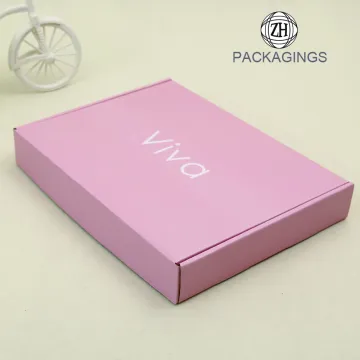 Pink color apparel packaging box for shipping
