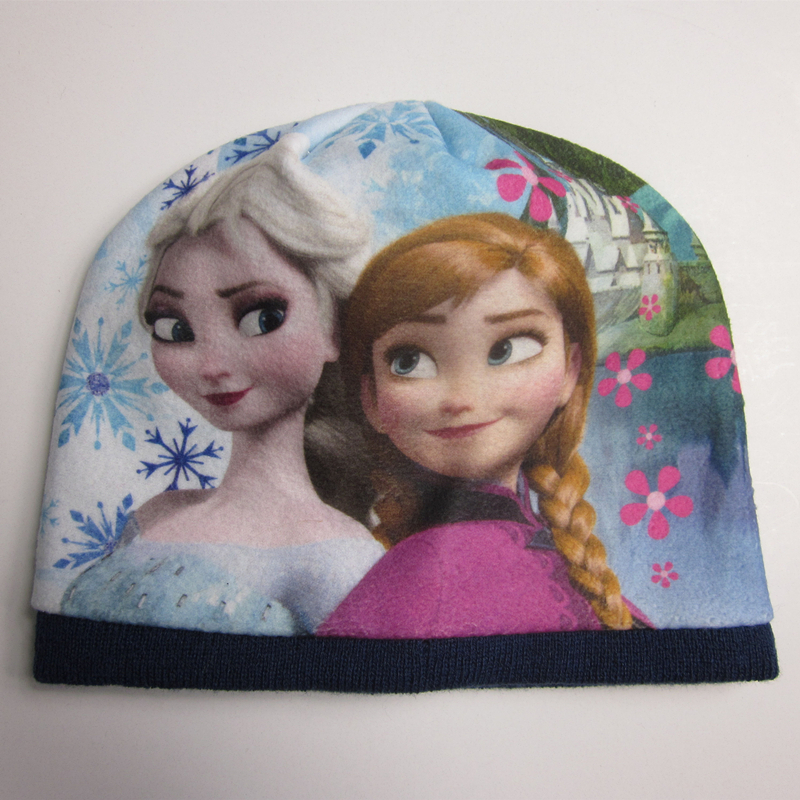 Girls Funny Frozen Full Print Hat With Braid