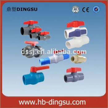 Full size& low price with high quality PVC ball valve thread or socket